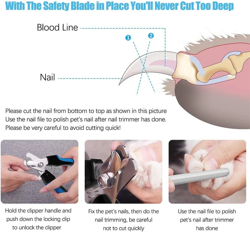 Professional Pet Nail Clipper with Safety Guard