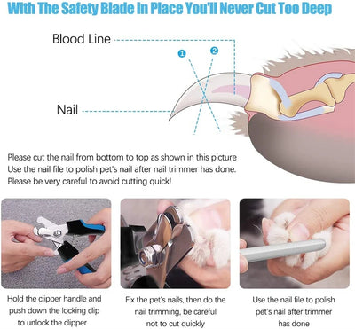 Professional Pet Nail Clipper with Safety Guard