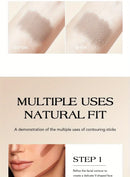 Three-dimensional beauty stick, high-gloss grooming, nose shadow, facial brightening,integrated double-head grooming contour pen