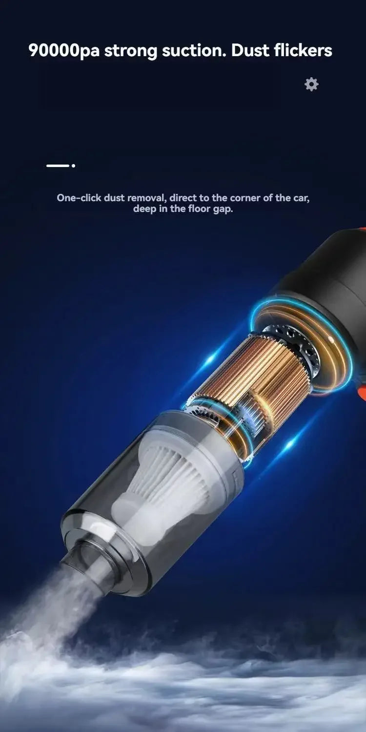 Cordless Handheld Vacuum Cleaner – Portable Mini Dust Collector with Powerful Suction