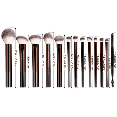 Makeup Brush 13PCS Set Foundation Concealer Powder Eyeshadow Blush Brush Kabuki Blending Cosmetic Beauty Tool for Face
