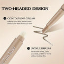 Three-dimensional beauty stick, high-gloss grooming, nose shadow, facial brightening,integrated double-head grooming contour pen