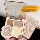 TATIBEAUTY 4-Color Contour Palette Multi-Use Matte Brightener Shimmer Highlight for Eye Shadow And Contouring
