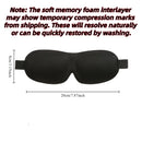 3D Sleep Mask Blindfold – Soft Memory Foam Eye Mask for Sleeping & Travel