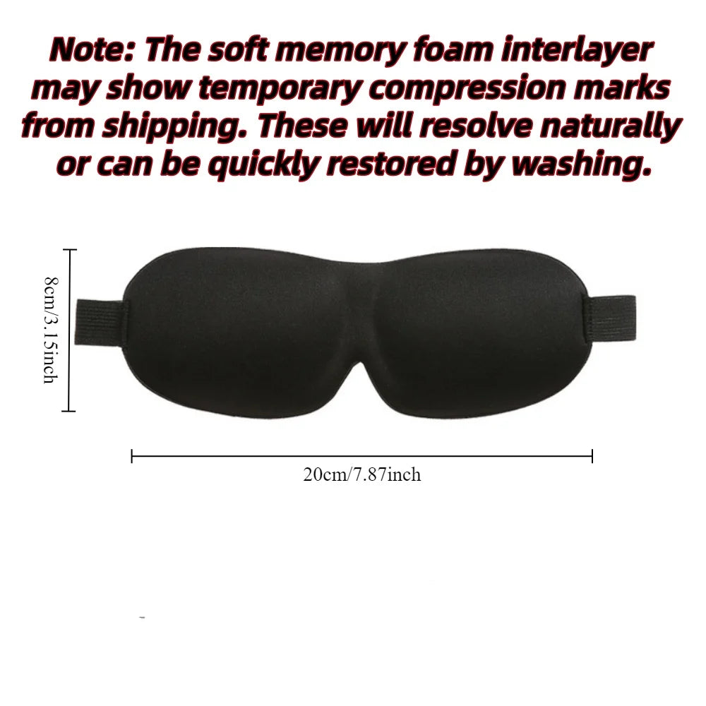 3D Sleep Mask Blindfold – Soft Memory Foam Eye Mask for Sleeping & Travel