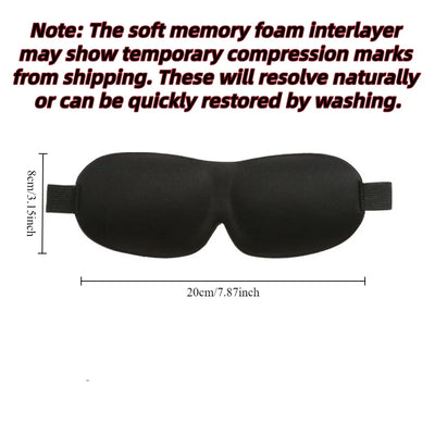 3D Sleep Mask Blindfold – Soft Memory Foam Eye Mask for Sleeping & Travel