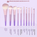10Pcs Purple Makeup Brush Set Full Set of Beauty Tools Loose Powder Brush Eye Shadow Brush Concealer Brush