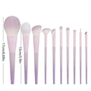 10Pcs Purple Makeup Brush Set Full Set of Beauty Tools Loose Powder Brush Eye Shadow Brush Concealer Brush