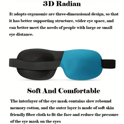 3D Sleep Mask Blindfold – Soft Memory Foam Eye Mask for Sleeping & Travel