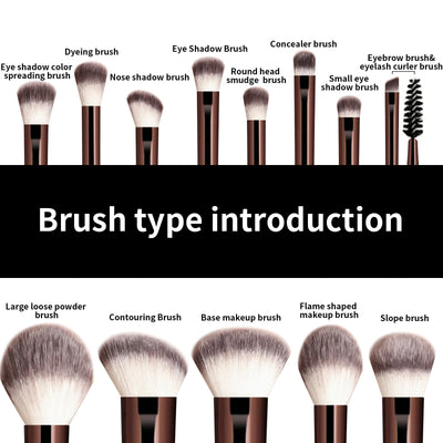 Makeup Brush 13PCS Set Foundation Concealer Powder Eyeshadow Blush Brush Kabuki Blending Cosmetic Beauty Tool for Face