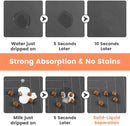 Pet Feeding Mat-Absorbent Pet Placemat for Food and Water Bowl, with Waterproof Rubber Backing, Quick Dry Water Mat for Dog Cat