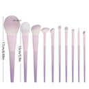 10Pcs Purple Makeup Brush Set Full Set of Beauty Tools Loose Powder Brush Eye Shadow Brush Concealer Brush
