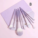 10Pcs Purple Makeup Brush Set Full Set of Beauty Tools Loose Powder Brush Eye Shadow Brush Concealer Brush
