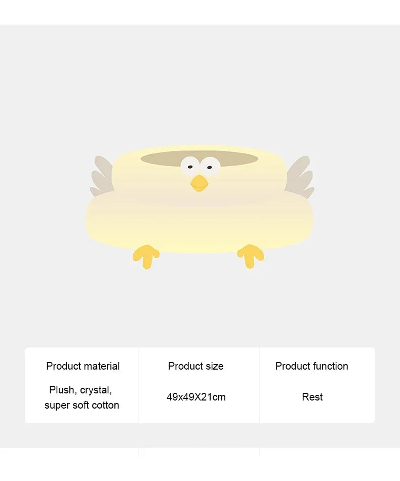 Pet Beds Wholesale Durable Comfortable Breathable Cute Plush High Quality Pet Beds Indoor cute Chick